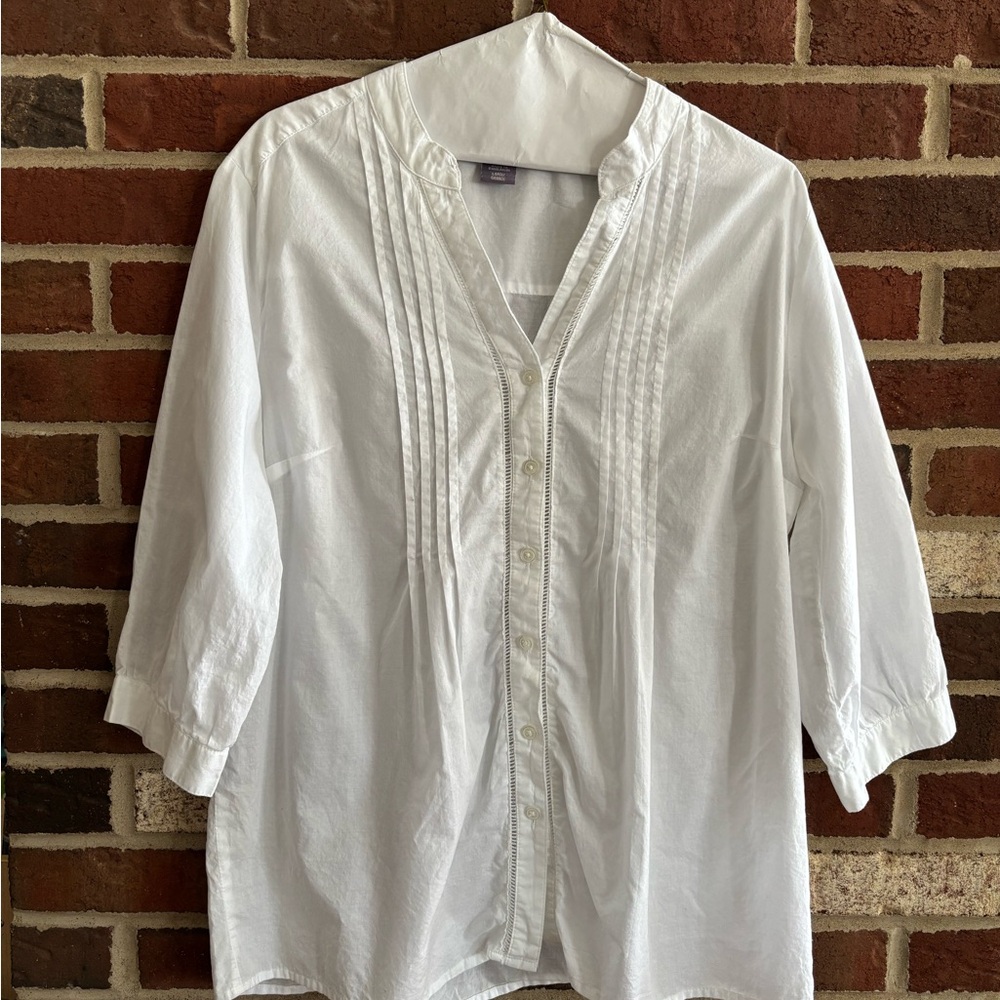 White Button-Up Blouse